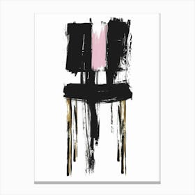 Chair In Black And Pink Canvas Print