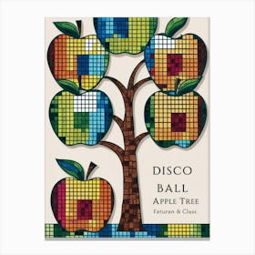 Disco Ball Apple Tree Canvas Print