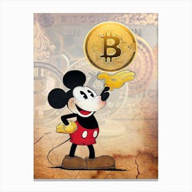 Mickey & Bitcoin Canvas Print