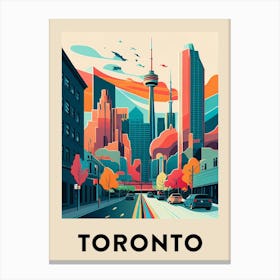 Toronto Vintage Travel Poster Canvas Print