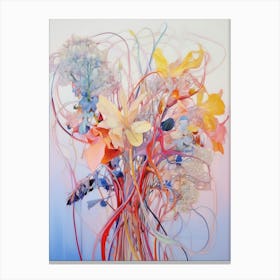 Abstract Flower Painting Kangaroo Paw 1 Canvas Print