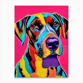 Bluetick Coonhound Andy Warhol Style dog Canvas Print