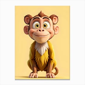 Funny Monkey Cartoon 2 Canvas Print