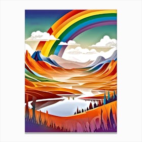 Rainbow In The Mountains 3 Canvas Print