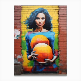 Orange Ball Girl Kmart Wall Art Canvas Print