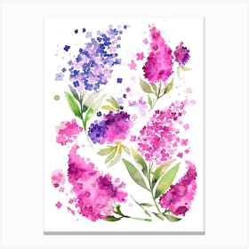 Hydrangeas And Lilacs Canvas Print