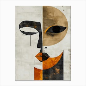 abstract modern face of a woman Canvas Print