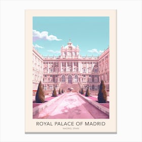 Royal Palace Of Madrid, Spain Travel Poster Canvas Print