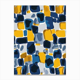 Blue And Yellow Squares Canvas Print