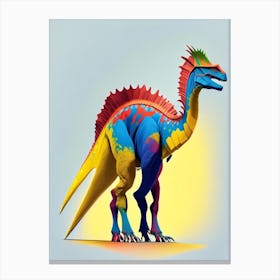 Aucasaurus Primary Colours Dinosaur Canvas Print