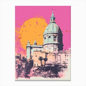 Rome In Risograph Style 3 Canvas Print