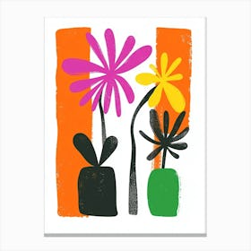 Flowers In Pots Canvas Print