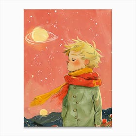 Little Boy In Space Canvas Print