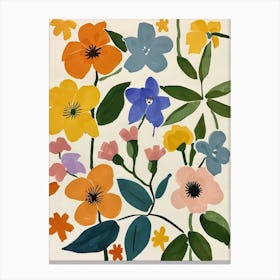 Painted Florals Impatiens 2 Canvas Print