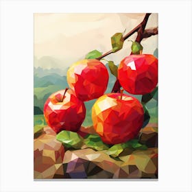 Apples On A Branch Canvas Print