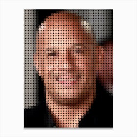 Vin Diesel In Style Dots Canvas Print
