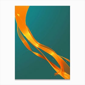 Abstract Orange Wavy Background Canvas Print