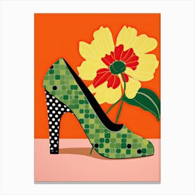 Woman's Footwear Garden: Where Flowers Flourish 1 Canvas Print