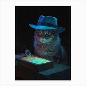 Cat In Hat 3 Canvas Print