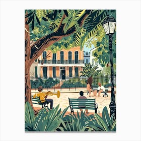 New Orleans Jazz National Historic Park Storybook Illustration 3 Canvas Print