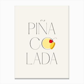 Pina Colada Cocktail Canvas Print