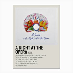 A Night At The Opera 1975 Poster Canvas Print