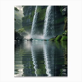 Waterfall In The Forest Canvas Print