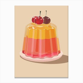 Yellow & Pink Cherry Jelly Canvas Print