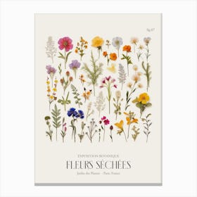 Fleurs Sechees, Dried Flowers Exhibition Poster 07 Canvas Print
