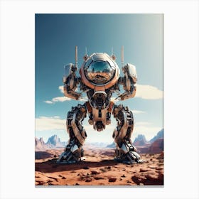 Robot In The Desert 1 Canvas Print