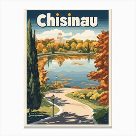 Aihrgdesign A Mid Century Modern Travel Poster For Chisinau Canvas Print