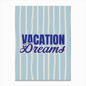 Vacation Dreams Pastel Blue Canvas Print