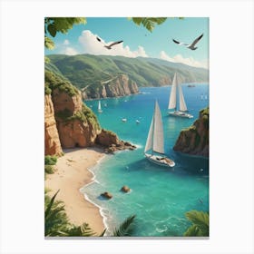 Seascape Painting Canvas Print