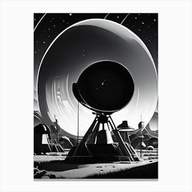 Telescope Array Noir Comic Space Canvas Print