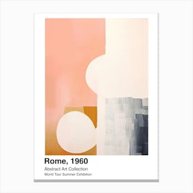 World Tour Exhibition, Abstract Art, Rome, 1960 5 Canvas Print