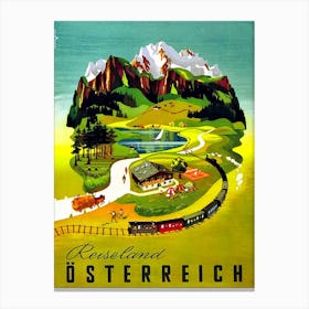 Reiseland, Austria Canvas Print