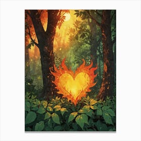 Heart Of Fire 13 Canvas Print