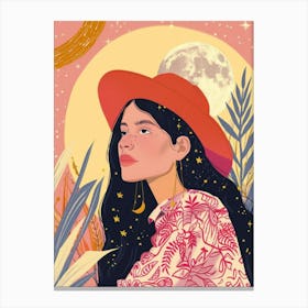 magic girl moon univers Canvas Print