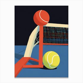 Tennis Net And Ball Canvas Print