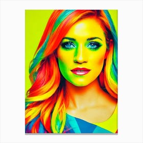 Brittany Snow Colourful Pop Movies Art Movies Canvas Print