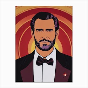 Charlton Heston Illustration Movies Canvas Print