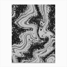 Abstract Swirls balck Canvas Print