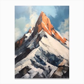 Mount Silverthrone Canada 2 Mountain Painting Canvas Print