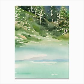 Olympic National Park United States Of America Water Colour Poster Canvas Print