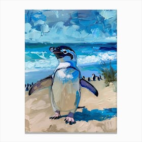 Adlie Penguin Phillip Island The Penguin Parade Oil Painting 1 Canvas Print