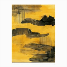 Abstract In Yellow And Black Canvas Print