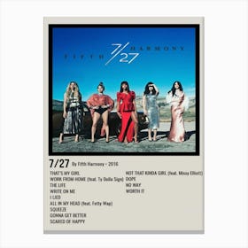 7 27 By Fifth Harmony 2016 Poster Canvas Print