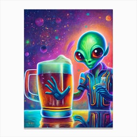 Alien Cheers Canvas Print