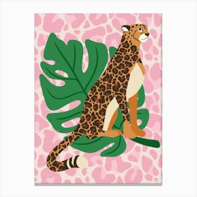 Pink Leopard Canvas Print