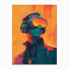 Man In Goggles Canvas Print